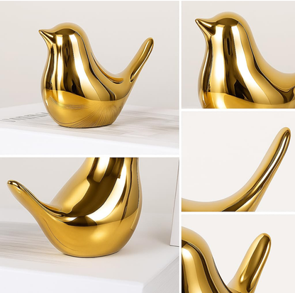 Golden Lovebirds Table Decor Set