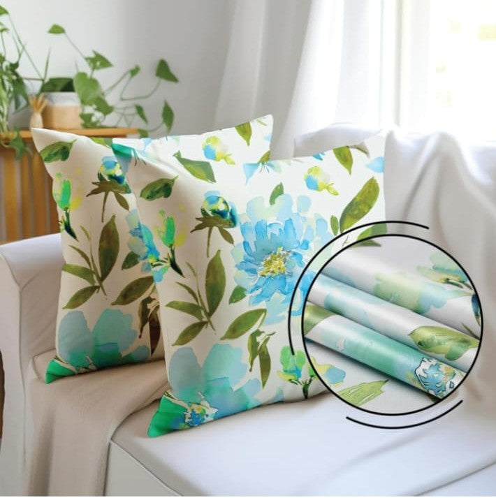 Floral Watercolor Cushion Cover- Double-Sided Design