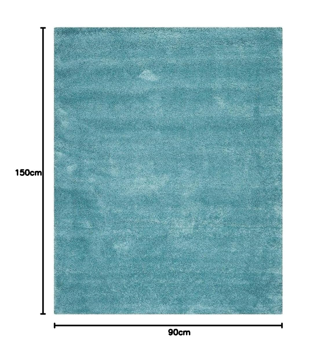 Aqua Geometric Patterned Area Rug