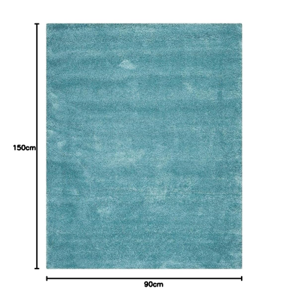 Aqua Geometric Patterned Area Rug
