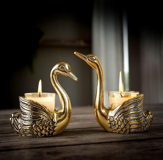 Elegant Swan Tealight Candle Holder-Set of 2