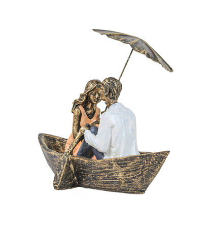 Romantic Couple in Boat Showpiece