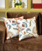 Floral Embroidered Cotton Cushion Cover