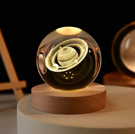 Saturn crystal Ball Night Light- Soft Warm Glow for kids” Bedrooms