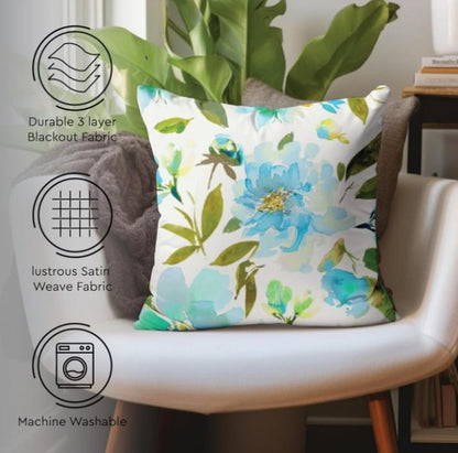 Floral Watercolor Cushion Cover- Double-Sided Design