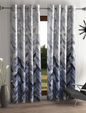 Geometric Grey Blackout Curtains Fabric