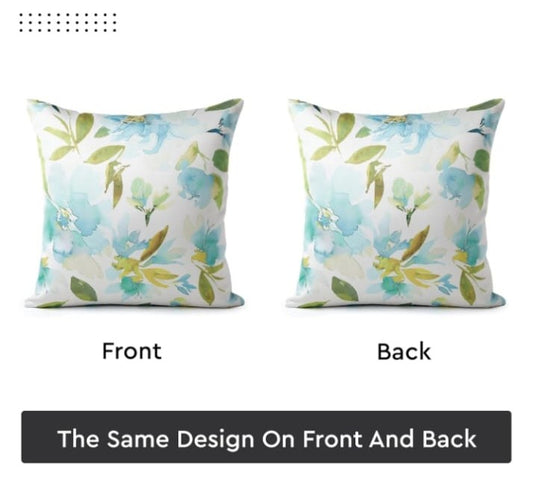 Floral Watercolor Cushion Cover- Double-Sided Design